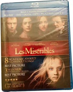 DVD BLU-RAY LES MISERABLES BEST PICTURE OSCARS BRAND NEW WITH DIGITAL COPY 2013 - Picture 1 of 2