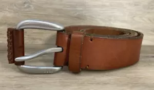 Polo Ralph Lauren Brown Leather Belt Size 36 Vintage New Old Stock - Picture 1 of 18