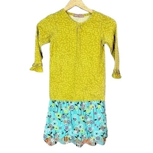 Jelly the Pug Outfit Size 10 Bees Lindsay Skirt Set Ruffle Top Floral Adj 2 PCS - Picture 1 of 12