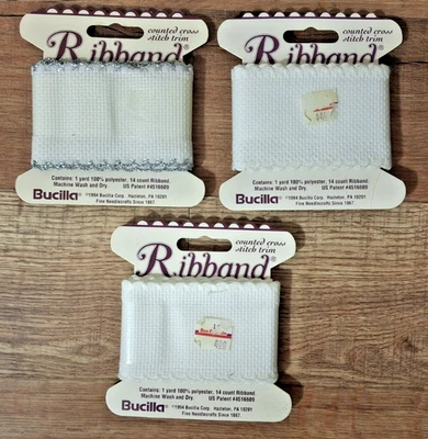  Cinta Bucilla punto de cruz emboidery 3 paquetes ¡NUEVO! Foto 1 de 2