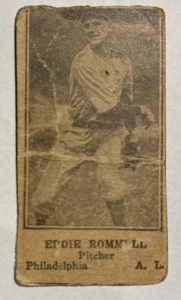 1925-31 W590 Strip Card #31 Eddie Rommell, Philadelphia, schlechter Zustand  - Bild 1 von 2