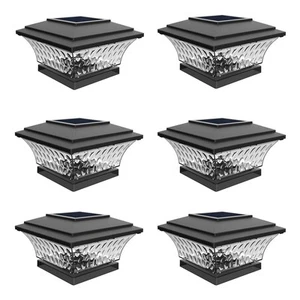 Solar Cap Lights Outdoor LED Lighting Deck Fence Two Light Modes Warm White/B... - Picture 1 of 7
