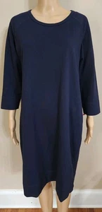 Merona Women Dress Size XL Sweatshirt Dress Blue Long Sleeve New - Picture 1 of 8