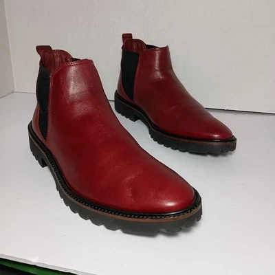 ECCO Soft 7 Women's Incise Chelsea Boots Leather Red Wine Size EU 39 US 8 - 8.5 - Image 1 of 4