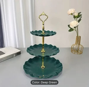 3 Tier Dessert Cake Stand Afternoon Tea Cupcakes Wedding Plates Party Tableware - Picture 1 of 4