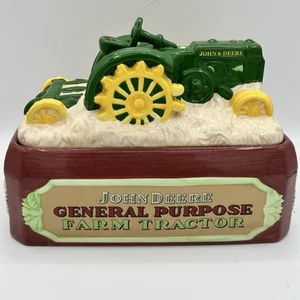 John Deere Model D Tractor Ceramic Cookie Jar & Lid by Gibson - Picture 1 of 10
