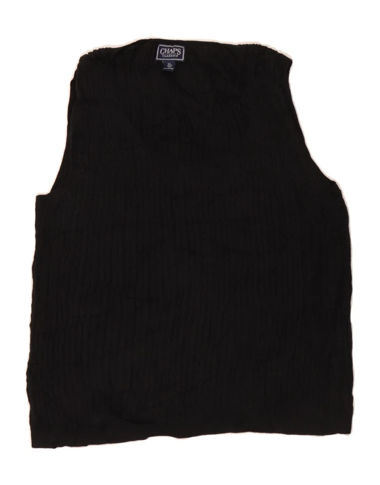 CHAPS Womens Classics Vest Tank Top UK 18 XL Black Striped Cotton KE09 - Image 1 of 3