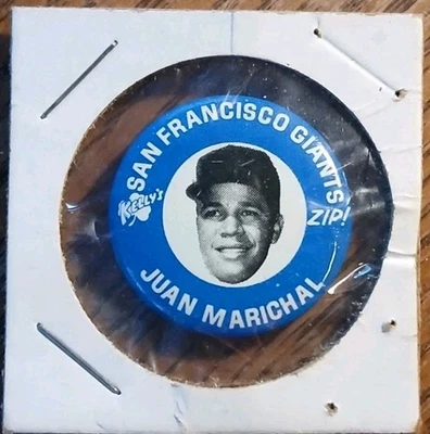 1969 Kelly's Potato Chips Baseball Pin Button Juan Marichal San Francisco Giants - Image 1 of 4