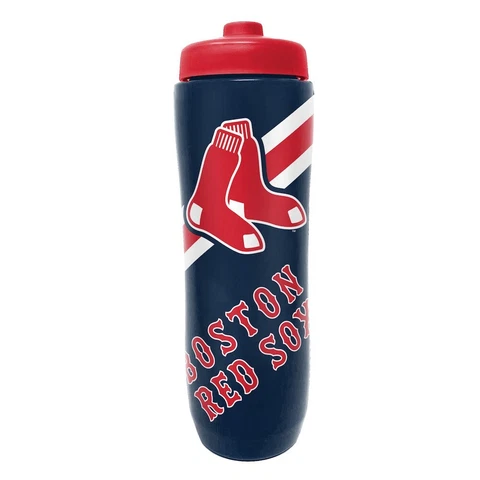 Boston Red Sox 32oz Squeezy Water Bottle, MLB Licensed BPA Free Cover