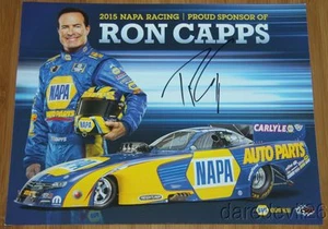 2015 Ron Capps signed Napa Dodge Charger Funny Car NHRA Hero Card - Picture 1 of 1