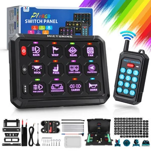 Panel de interruptores inalámbricos de 12 velocidades RGB ENCENDIDO/APAGADO circuito caja de control remoto camión marino - Imagen 1 de 21