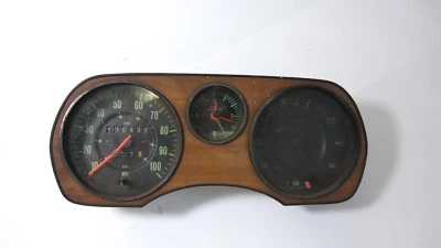 VW Dasher Audi Fox Woodgrain Speedometer Cluster 321957031 100 MPH - Image 1 of 4