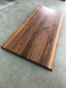Waschtisch Tischplatte Platte Nussbaum Massiv Holz mit Baumkante NEU Leimholz - Bild 1 von 12