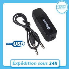 USB Bluetooth Audio Récepteur Adaptateur Musique 3.5mm Sans fil Portable Voiture