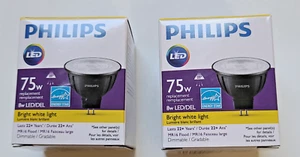 Philips 8w LED 75w Replacement Dimmable 2 Pin Light Bulb Set Of 2 - Picture 1 of 6
