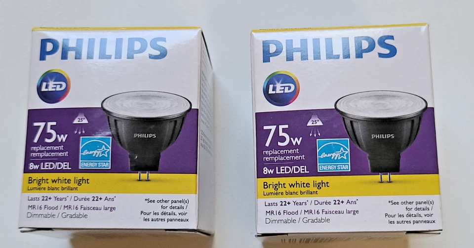 Philips 8w LED 75w Replacement Dimmable 2 Pin Light Bulb Set Of 2 - Image 1 of 4