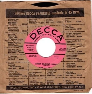 Jimmy & Johnny – Sweet SIngin' Daddy / Trust Me 7" Promotional 45 - Picture 1 of 24