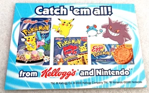 Kellogg's Pokemon Pop Tarts Müsli Eggo Waffeln Nintendo Neu NOS Postkarte 2001 - Bild 1 von 7