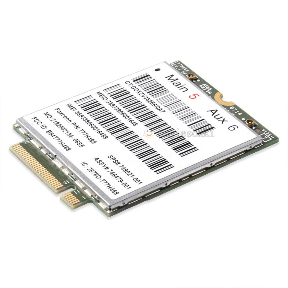 HP LT4211 gobi 4G HSPA+ LTE M.2 WWAN Wifi Card  Adapter SPS 793116-001 T77H468 - Image 1 of 4