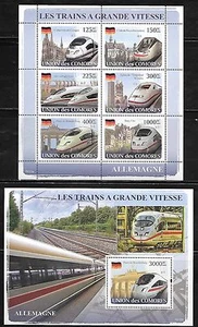 Comoro Islands 1017-18 German Trains Mint NH - Picture 1 of 1