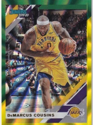 Donruss 2019-20 verde amarillo láser Holo Demarcus Cousins Lakers - F1035 Foto 1 de 2