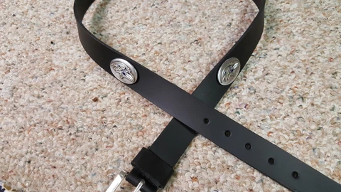 Baltimore Ravens Leather Mens Belt Black with Conchos Size 28 to 46 Cover