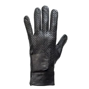GUANTES DE CUERO PARA MUJER MOTOCICLISTA DEDO COMPLETO con VENTILACIONES DE AIRE ~ PALMA DE GEL - DC45 - Imagen 1 de 3