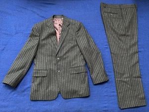 Vintage Express Producer Chalk Stripe Suit (Mens Size 38S w/ 32x30 Trousers) - Picture 1 of 13