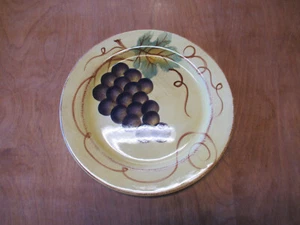 Tabletops VINO Salad Plate 8 3/4" Yellow Purple Grapes 1 ea 16 available - Picture 1 of 3