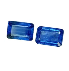 2.36 CTS blue natural kyanite octagon cut 2pcs loose gemstones - Picture 1 of 2