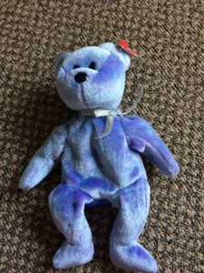 Beanie Baby von Ty 'Clubby II Bär' heller Bär Geburtsdatum 3.9.99 mit Etikett - Bild 1 von 4