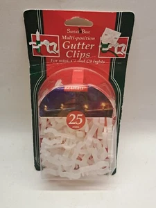 Santa's Best Multi-Position Gutter Clips for Mini, C7 & C9 Christmas Lights 25ct - Picture 1 of 8