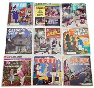 VINTAGE Lot of 14 View Master Movies / Cartoon TV Reels Collection Sawyers GAF - Picture 1 of 4