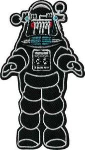 Aufnäher - schwarz stehender Robby The Robot Forbidden Planet TV-Film 4" Aufbügeln 19613 - Bild 1 von 1