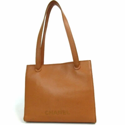 Auténtico bolso de hombro con logotipo de Chanel caviar whisky cuero tostado británico Foto 1 de 4