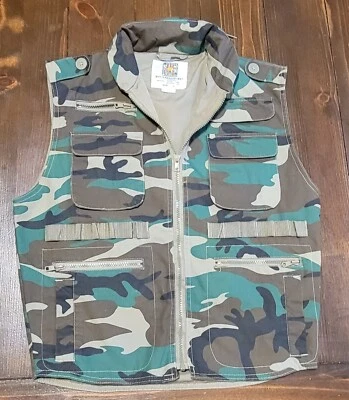 Rothco JR G.I Boys Vintage  Camouflage/ Hunting Vest with Hood; Large - Image 1 of 4