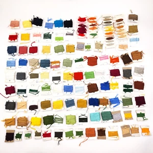 Embroidery Floss Lot of 100 Carded Bobbins Various Colors and Amounts - Picture 1 of 8