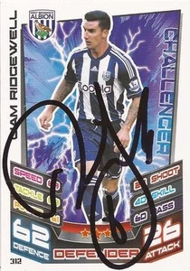 LIAM RIDGEWELL SIGNED WEST BROM 2012/2013 MATCH ATTAX TRADING CARD+COA - Picture 1 of 1
