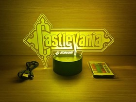 READ INFO - Konami Logo Castlevania Led Lamp & Display NES mega drive Snes Sw