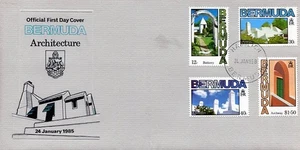 BERMUDA: FDC (1985) Architecture — Traditional Island Buildings - Picture 1 of 1