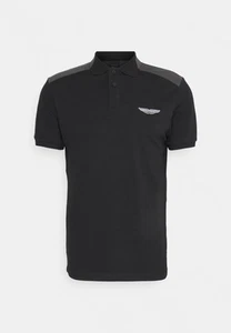 Hackett London Aston Martin Racing Colour Block Polo Shirt - Black 2XL - Picture 1 of 4