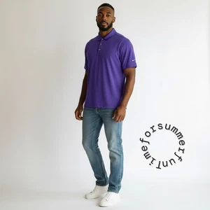 Nike Golf Tour Performance Dri Fit Lila Poloshirt Herren XL Extra Large - Bild 1 von 7