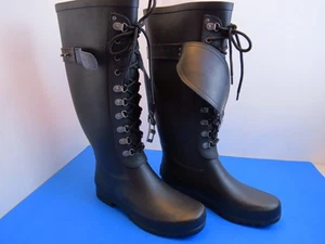 UGG Australia Women's Black Madelynn Rain Boots Size 8 (3456) - Picture 1 of 11