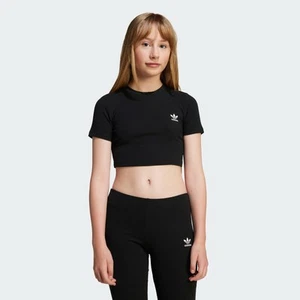 adidas kids Ribbed Crop Tee Kids - Picture 1 of 18