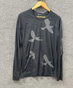 Chemise flyte manches longues noire et grise Oiselle avec trous pour les pouces taille L - Photo 1/9