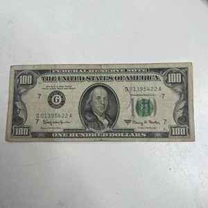 1963, 100 dollar bill Federal Reserve Note Good Shape! Small Face - Picture 1 of 4