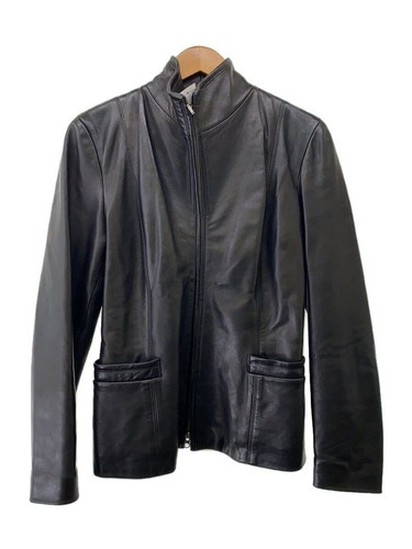 BURBERRY LONDON GIACCA PELLE BLUSON 4 Nero SOLIDO MADE IN USA