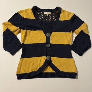 Vtg Aeropostale Womens Small Sweater cardigan Y2K Button Up Striped Blue Yellow - Picture 1 of 9