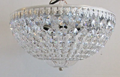Schonbek Crystal 12" Diameter 5-light Flush Mount Ceiling Fixture - Image 1 of 4