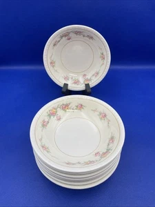 Homer Laughlin Eggshell Georgian Mustard Rings No Trim Berry Bowls 5.5” Lot Of 8 - Picture 1 of 8